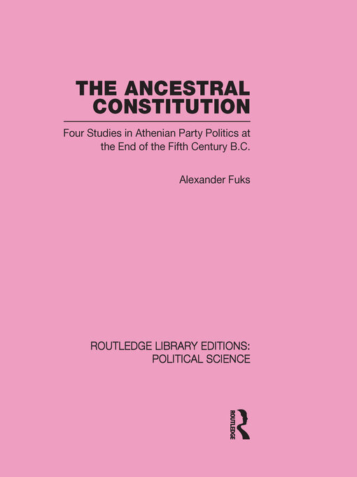 Cover image for The Ancestral Constitution (Routledge Library Editions